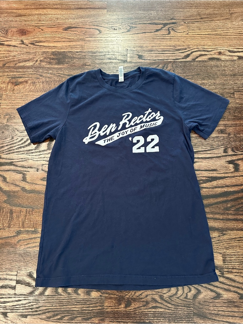Bella Canvas Navy 'Ben Rector' 2022 Tour Graphic Tee with White Print